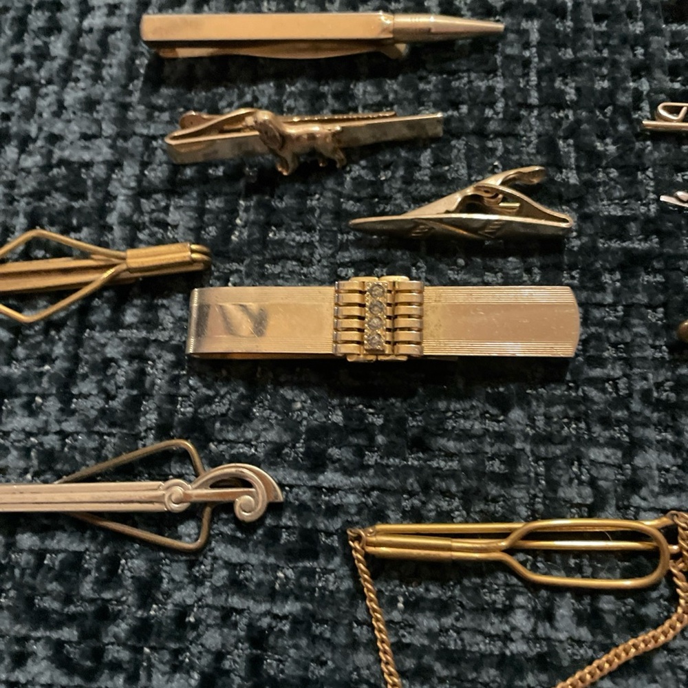 Gold-Tone Men's Tie Clip Bundle - Classic Sleek Design